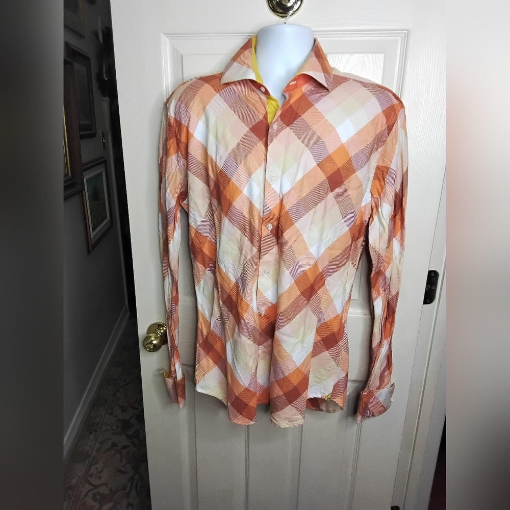 Steve Land Long Sleeve Button Down Shirt Men's Size Large